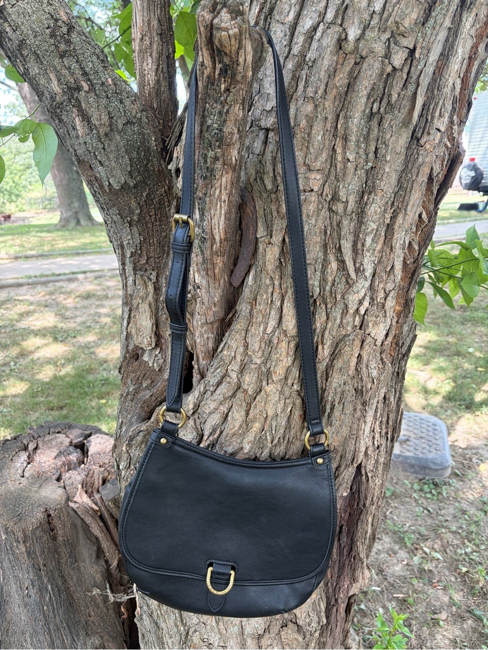 Vintage Frye And Co Lucy Pebble Black  Crossbody  Bag Purse.